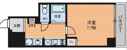 地下鉄谷町線 谷町四丁目駅 徒歩7分 13階建 築12年の間取り写真