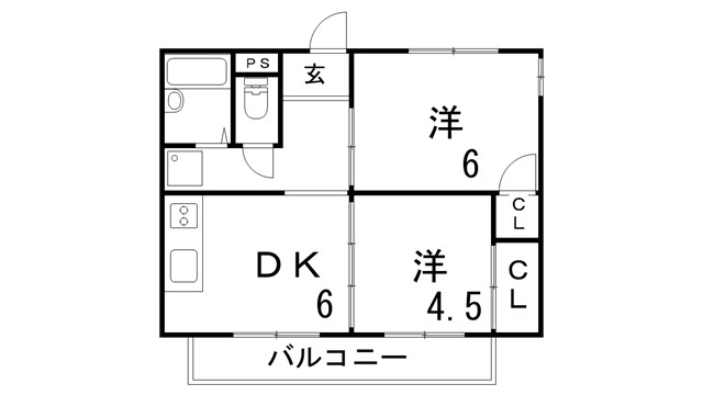 ハイライフ雲雀ヶ丘の間取り