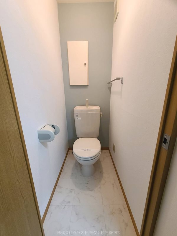 トイレ　トイレは広めのスペースがあり、単身用住宅にありがちな狭い思い