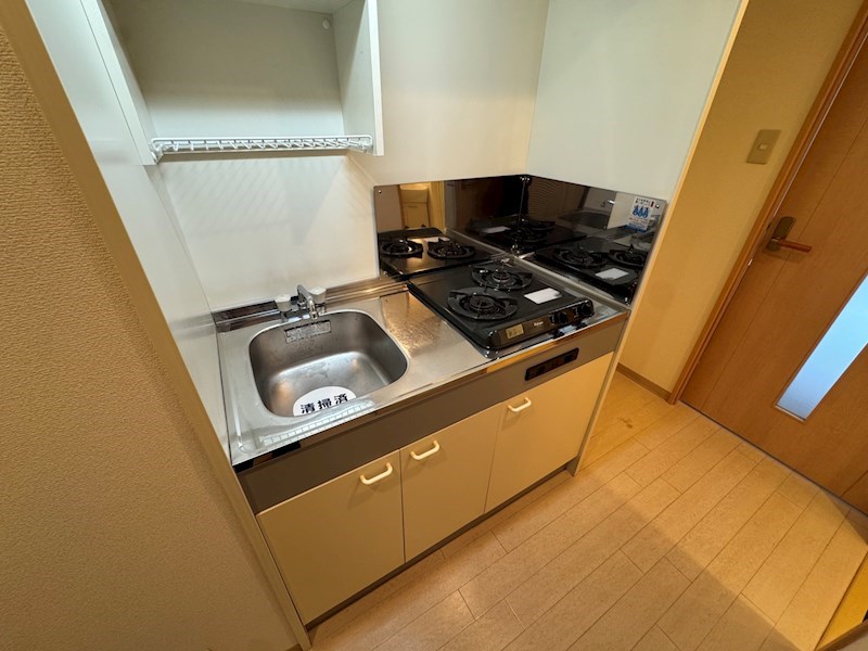 キッチン　2口ガスコンロ付のお部屋です