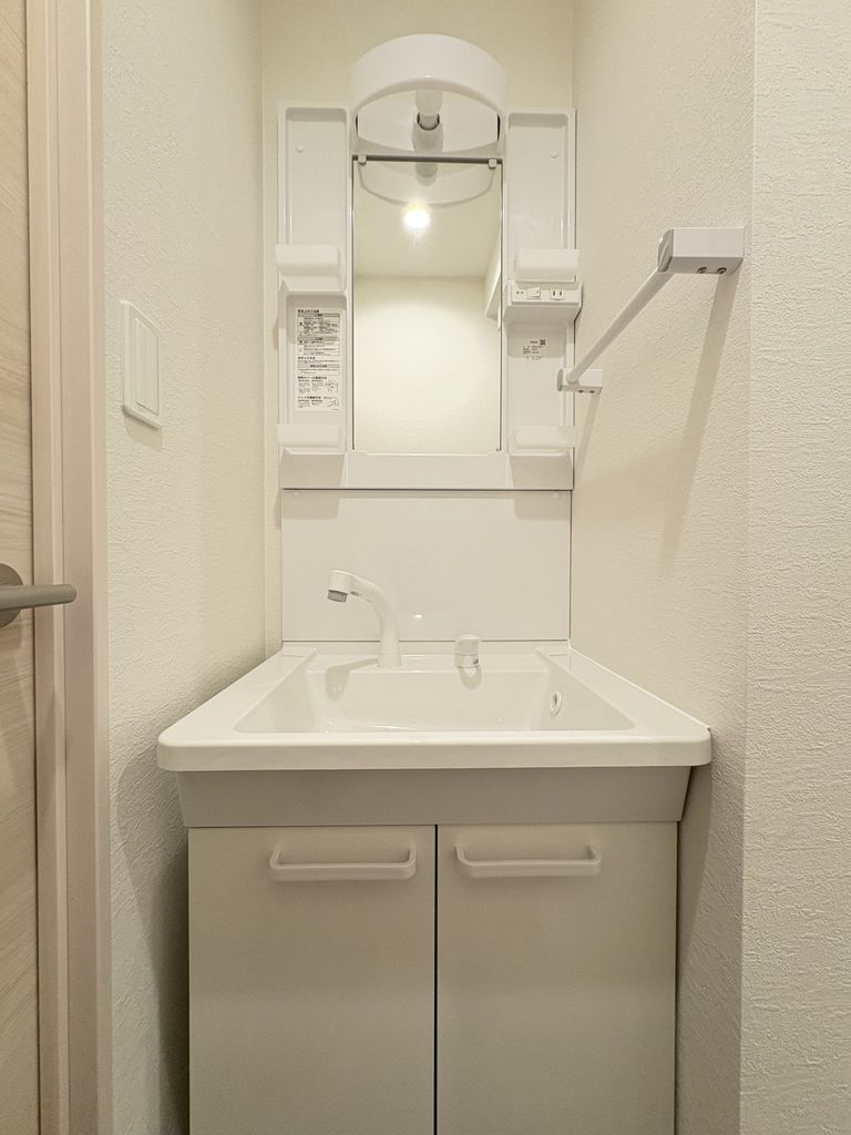 洗面設備　※建築中（代表タイプ）の写真です