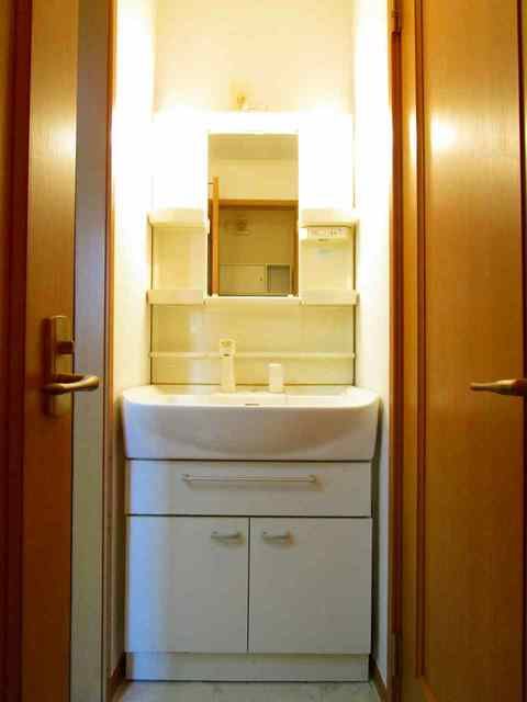 洗面設備　シャワー付き洗面台です。