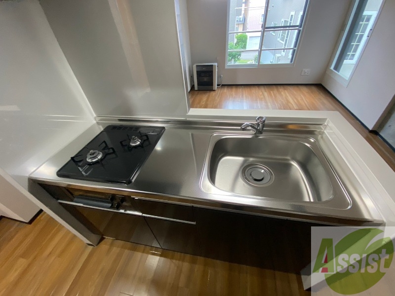 キッチン　２口システムキッチンなので、すぐお料理に使えます！