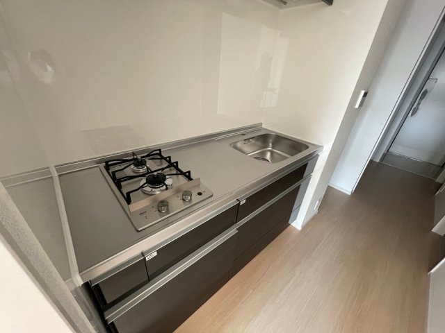 キッチン　２口ガスコンロ付きのシステムキッチン♪