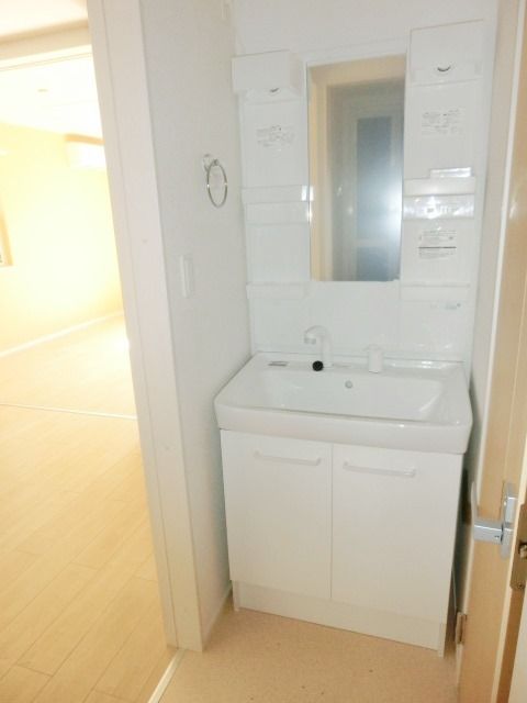 洗面設備　朝にも便利なシャンプードレッサー付き