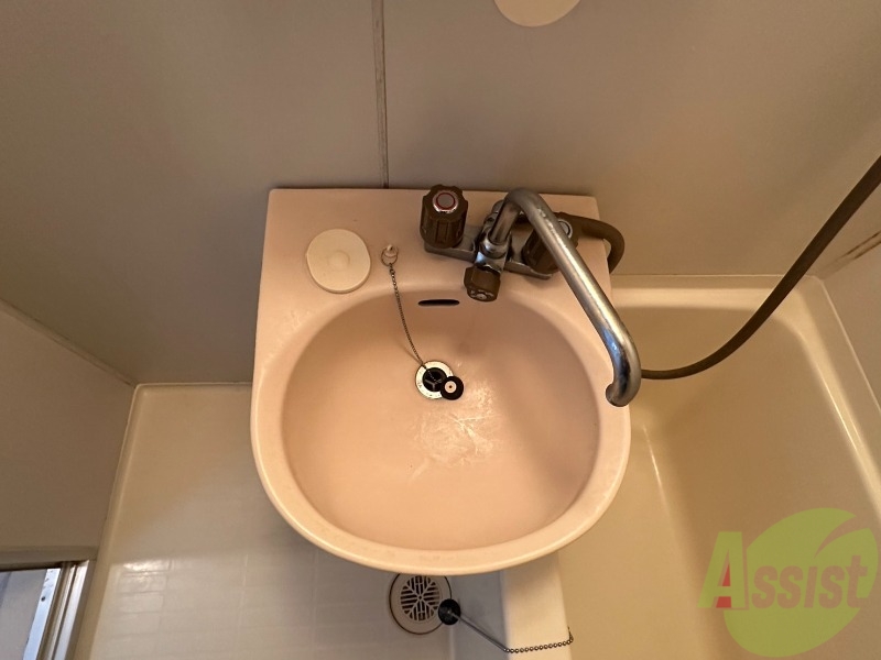 洗面設備　ごくフツーの洗面。ただそれだけですが・・。