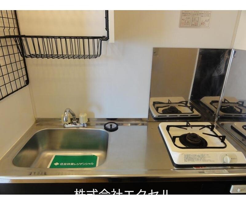 キッチン　一口ガスコンロ付のキッチンです。