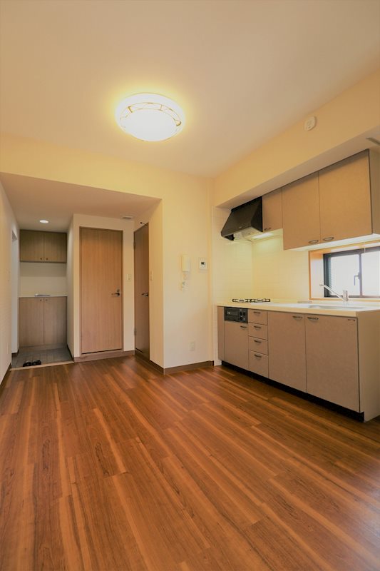 キッチン　２口ガスシステムキッチン