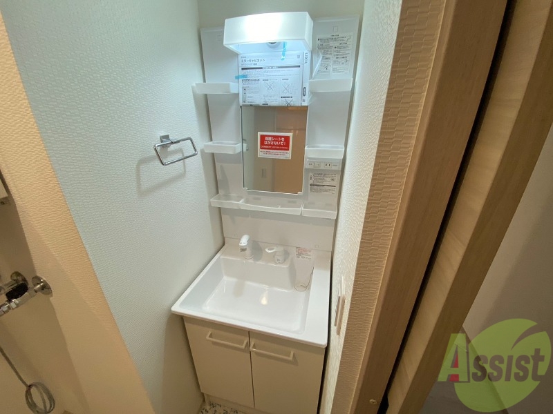 洗面設備　シャンプードレッサー。身支度はここでばっちりですね。