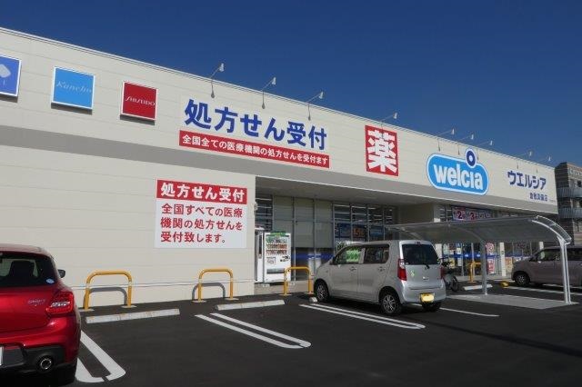 ドラックストア　ウェルシア倉敷真備店（ドラッグストア）まで402m