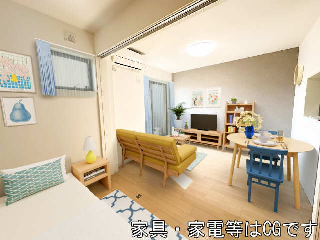 居室・リビング　画像内の家具家電はCG加工しており物件に付帯されません