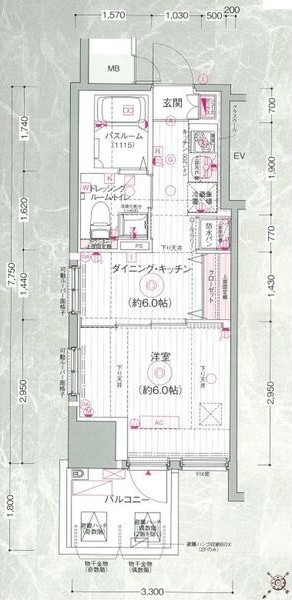 エステムプラザ市谷外濠公園の間取り写真