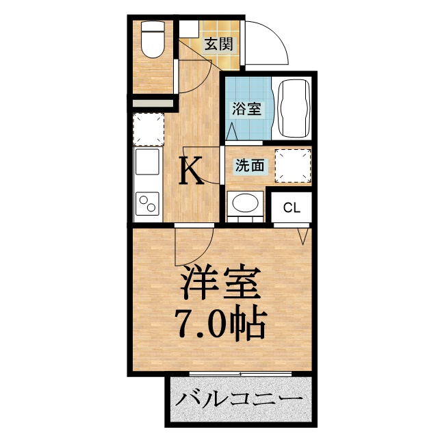 ＪＲ内房線 浜野駅 徒歩9分 3階建 築2年の間取り写真