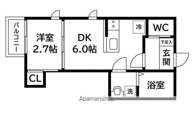ＪＲ東北本線 太子堂駅 徒歩8分 2階建 築1年の間取り写真