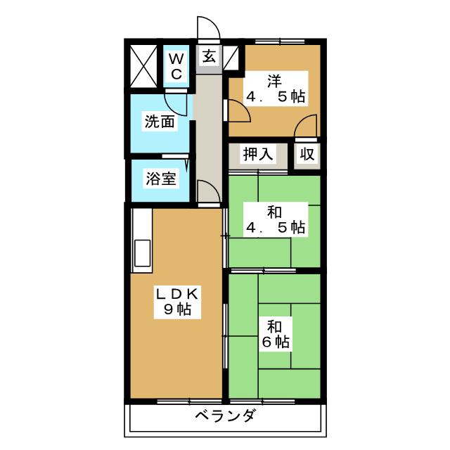 吉田マンション城房の間取り写真