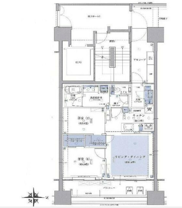 ＪＲ山手線 田町駅 徒歩9分 20階建 築10年の間取り写真