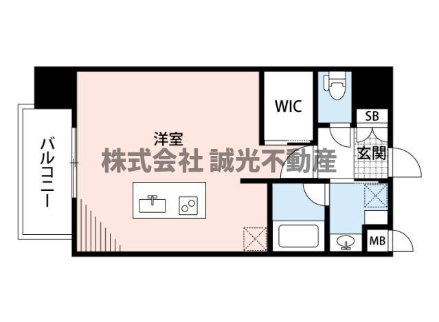 地下鉄七隈線 博多駅 徒歩19分 13階建 築20年の間取り写真