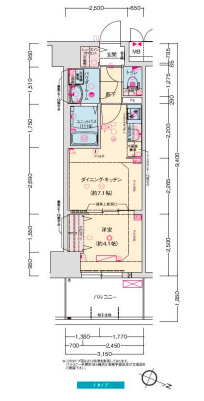 プレサンス神戸セレスティアの間取り写真