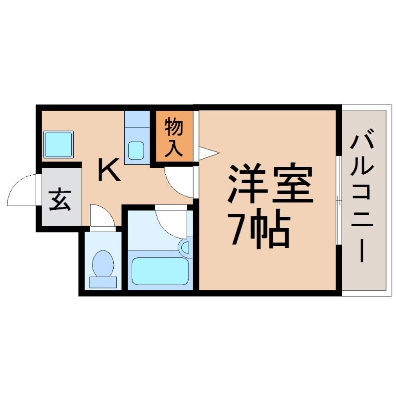 阪急神戸線 塚口駅 徒歩3分 7階建 築34年の間取り写真