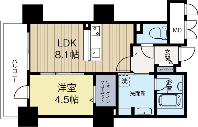 リーブル博多駅前の間取り