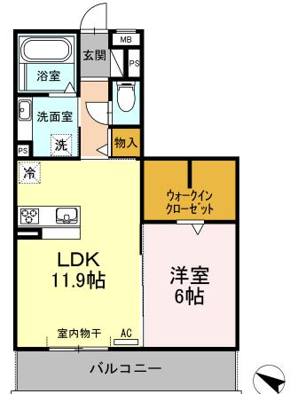 刈谷市今川町のアパートの間取り