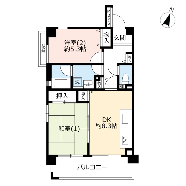 ＵＲコンフォール滝ノ上の間取り