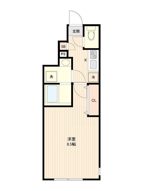 【川崎市宮前区小台のマンションの間取り】