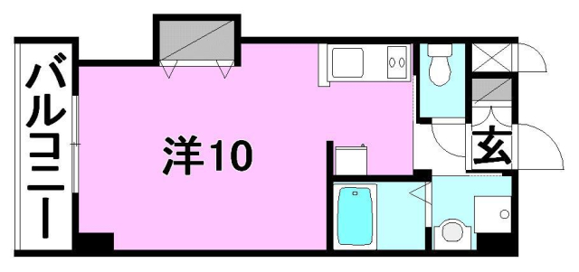 松山市三番町のマンションの間取り