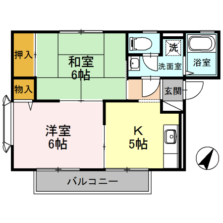 尼崎市食満のアパートの間取り