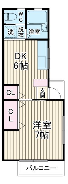 埼玉県蕨市中央４（アパート）の賃貸物件の間取り