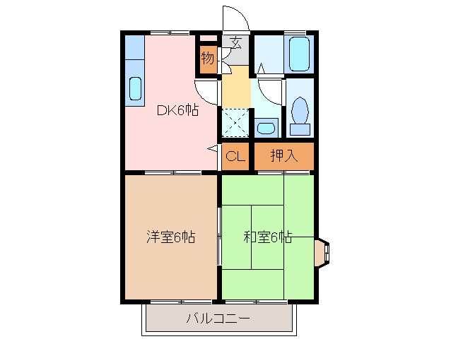 South　Court　Twin　A棟の間取り