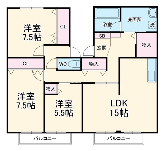 プレジール東浦の間取り