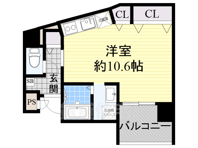 池田市栄本町のマンションの間取り