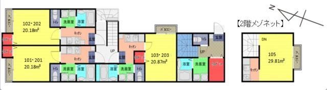 春日部市備後東のアパートの間取り