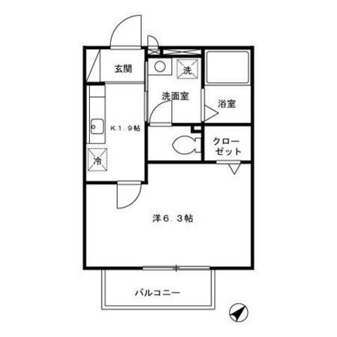 藤沢市鵠沼石上のアパートの間取り