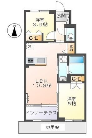 横須賀市林のアパートの間取り