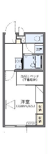 レオパレス神田堀の間取り