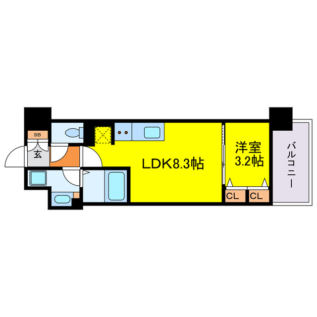 アーバネックス新町IIの間取り