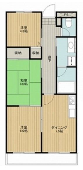 所沢市泉町のマンションの間取り