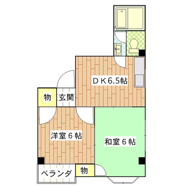 【大阪市生野区中川東のマンションの間取り】