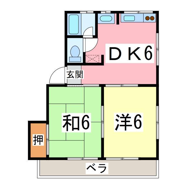 木更津市畑沢南のアパートの間取り