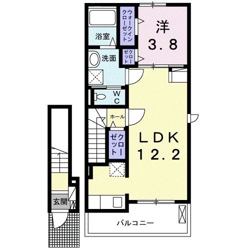 ひまわり柞田　Ａの間取り