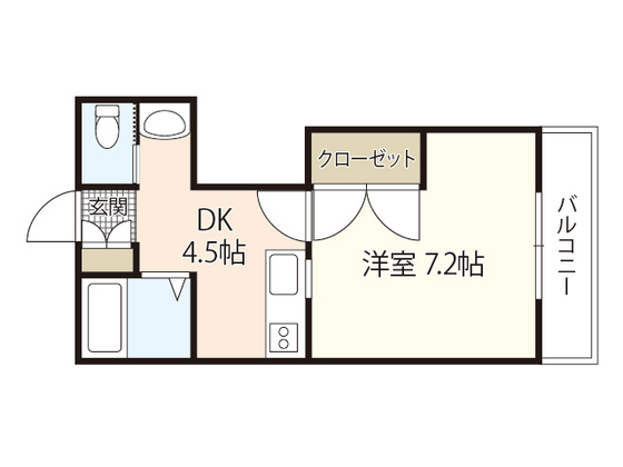 広島市西区己斐中のマンションの間取り