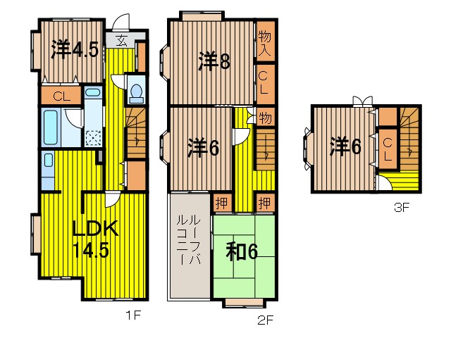 ドミールヤマノウチの間取り