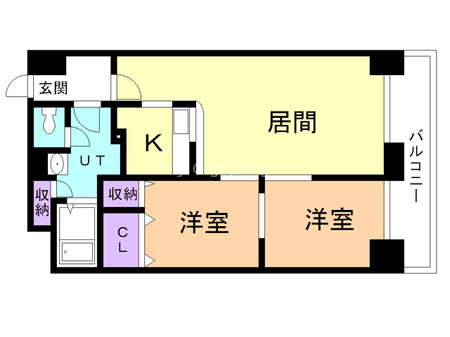 【札幌市豊平区平岸三条のマンションの間取り】