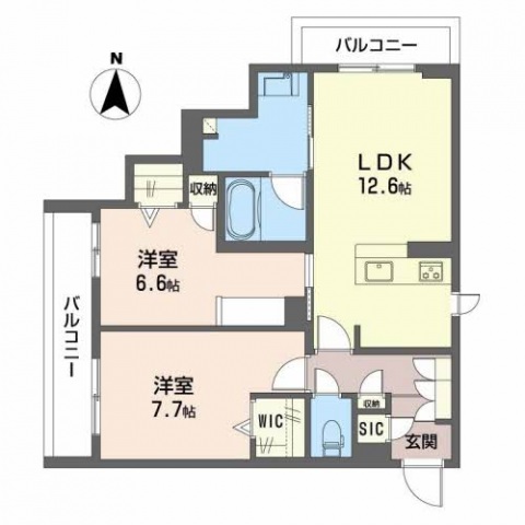 【大阪市天王寺区大道のマンションの間取り】