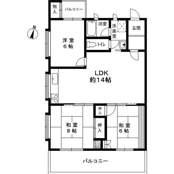 第２ビラ摩耶の間取り