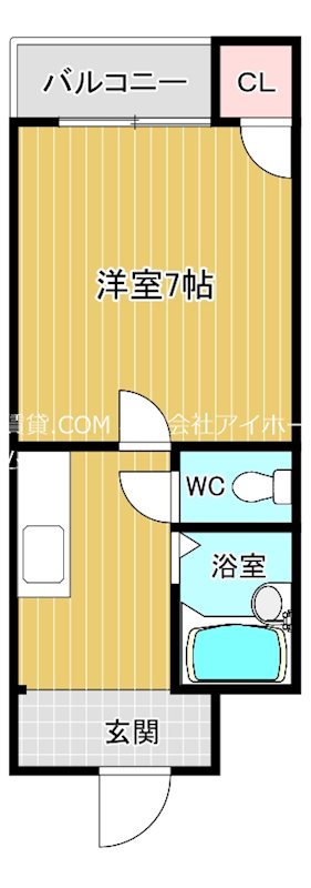 大阪市東成区中道のマンションの間取り