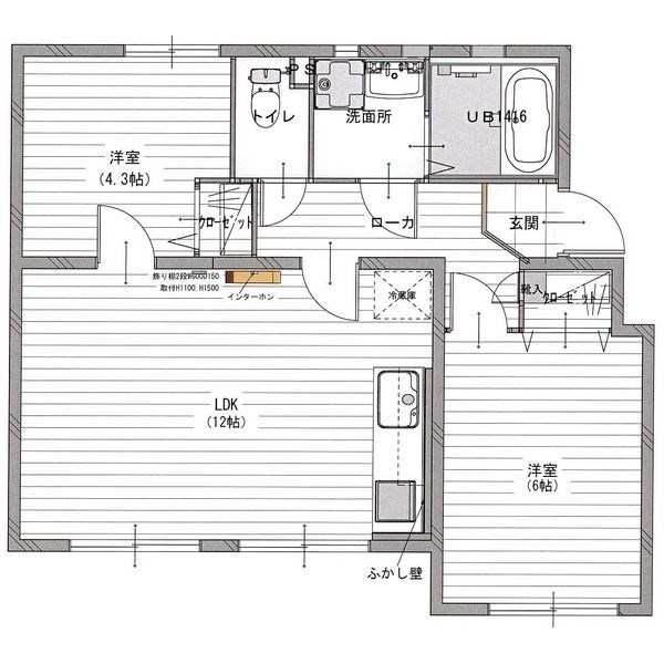 なるみグリーンコーポ4号棟の間取り