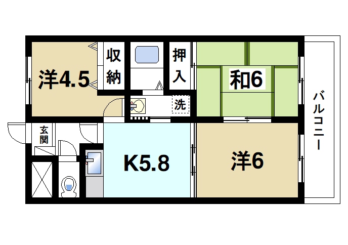 クレール秀英の間取り